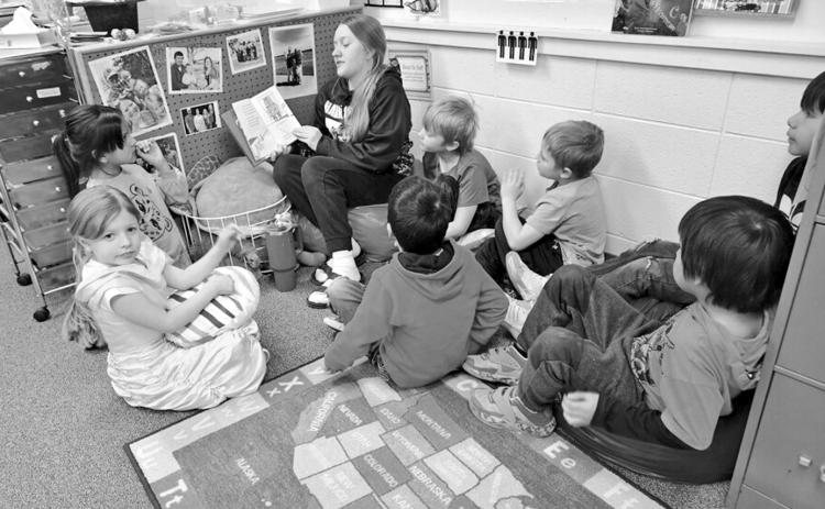 Bennett County Middle School students read books to elementary students last week in celebration of Read Across America week.