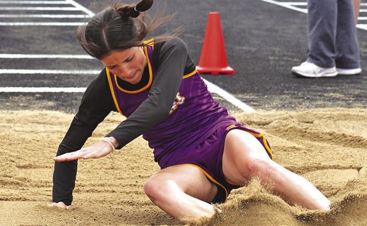 Photo by Tim Huether (File Photo) Reagan O’Neill made headlines across South Dakota after Friday’s Track-O-Rama meet in Rapid City. O’Neill shattered the Bennett County High School long jump record with a jump of 18’ 5.5”. The previous record of 17’ 7”, held by O’Neill’s aunt, Wendy O’Neill Adamson, was set in 1998. See the full story and results on page 5.